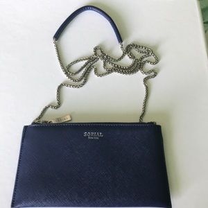 Navy Blue Sorial Crossbody